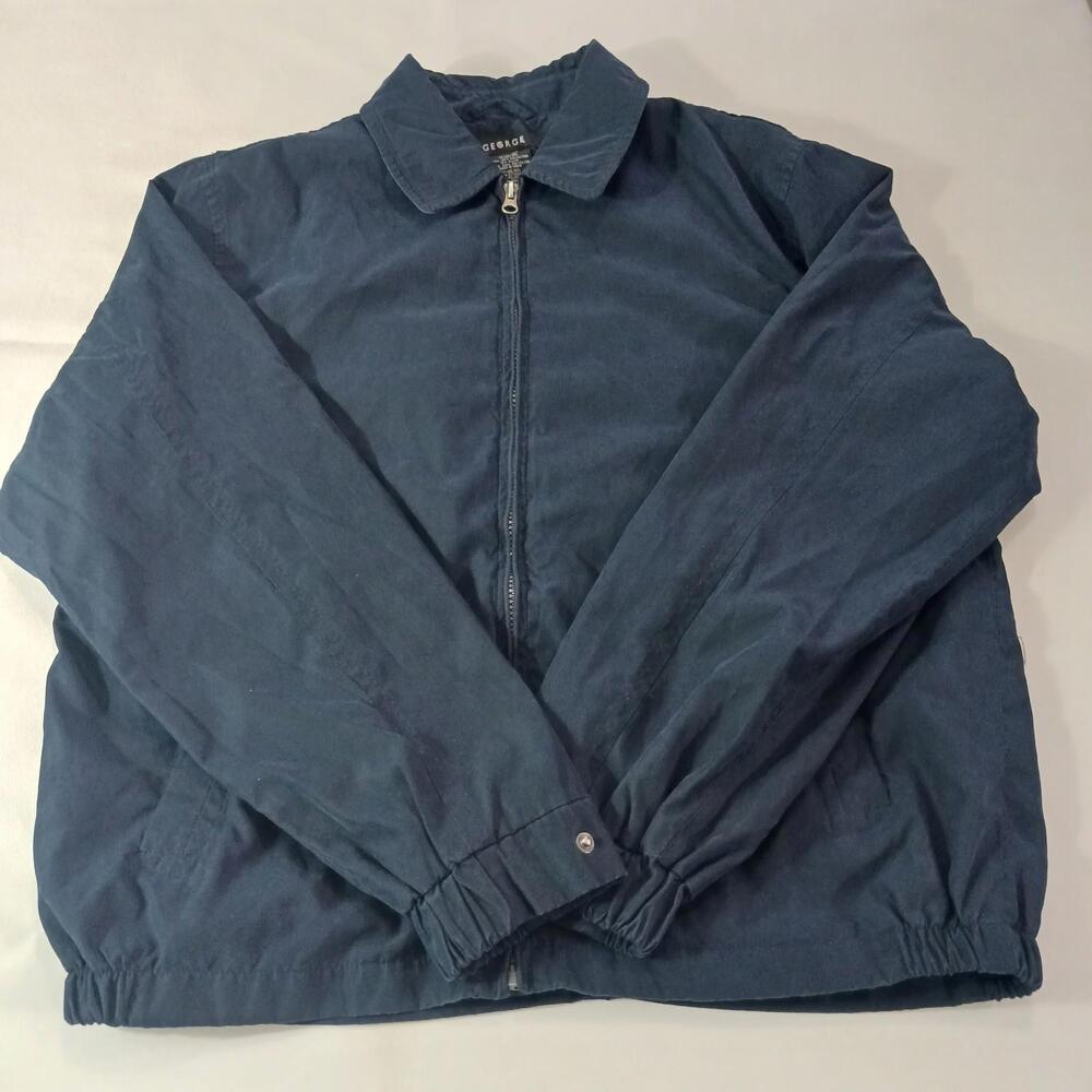 George GRG370100 Men's Blue Full Zip Long Sleeve Pockets Jacket Size M (38/40)